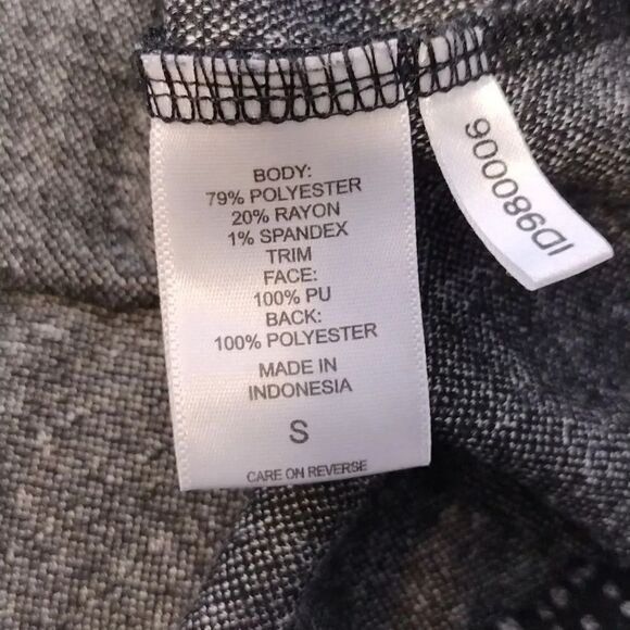 New York & Co Black Plaid Vegan Leather Bow Sheath Midi Dress Small - Picture 16 of 16